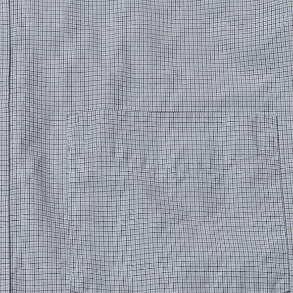 UDE Signature Collection Mens White Grid Button Up Shirt Long Sleeve Collared XL - Picture 5 of 12